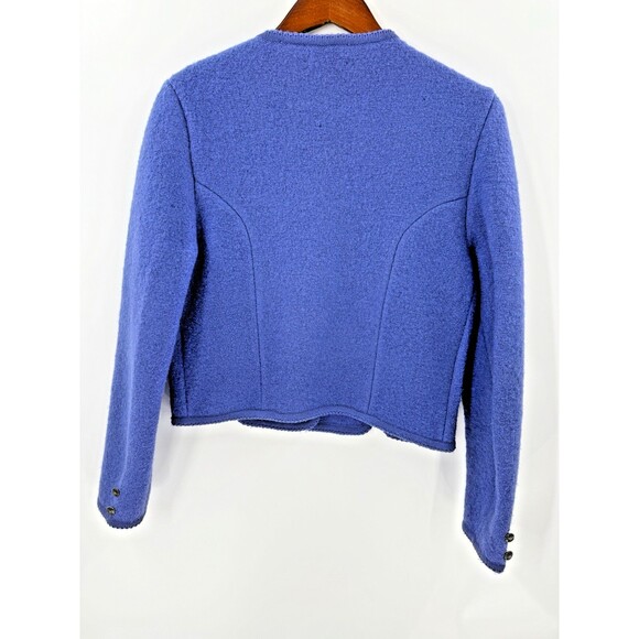 Vintage GORGEOUS Carroll Reed Violet Blue Wool Sweater Cardigan  Size 10  EUC - Picture 6 of 10